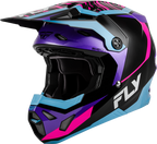 FLY Racing Formula CP Charge Helmet (2027) - Black / Purple / Pink / Blue - View 18