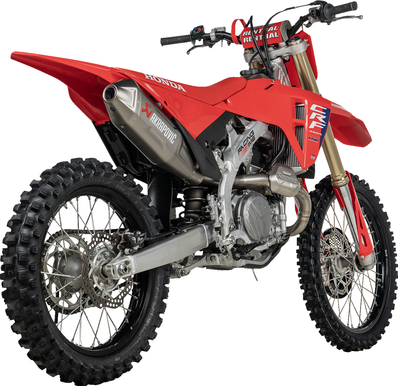 AKRAPOVIC Evolution Line Exhaust System - Titanium - CRF450R/CRF450RX S-H4E1-FDHLT