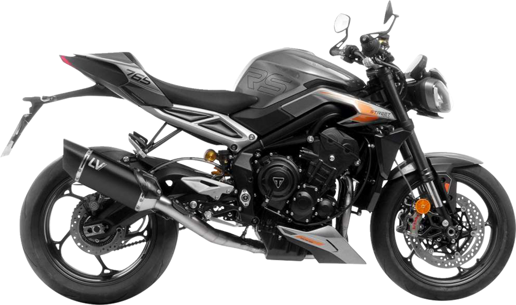 LEOVINCE LV-14 R Exhaust System - 3-into-1 - Black - Street Triple 766 R/RS 15608BU