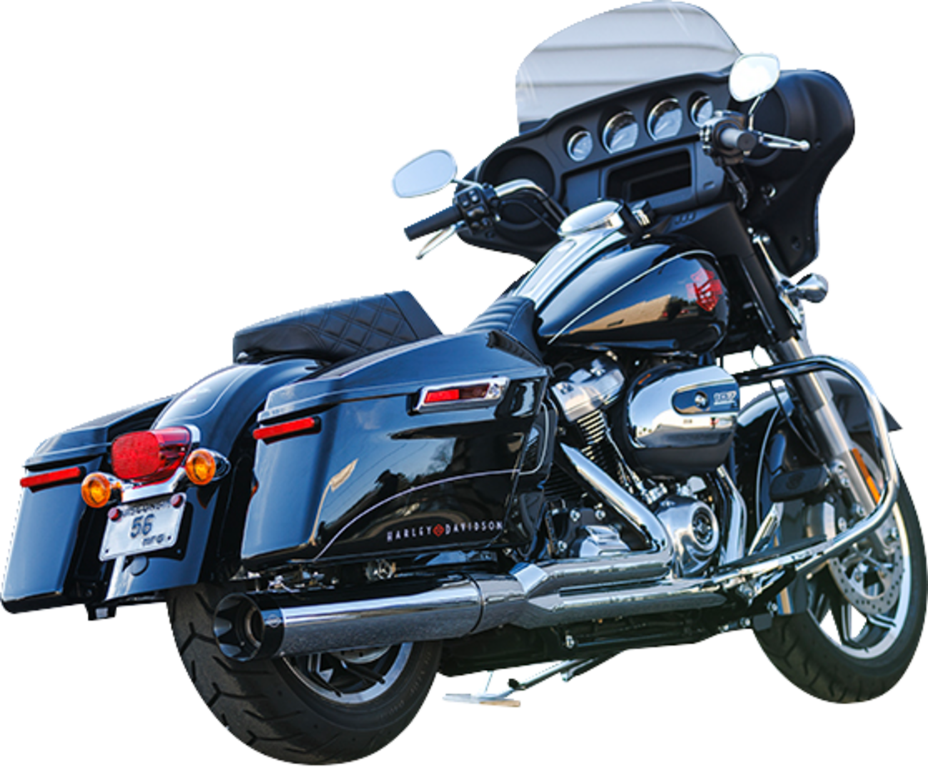 S&S CYCLE 2-into-1 Sidewinder Exhaust System - 50-State - Chrome - M8 Touring 550-0758