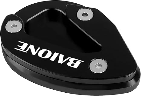 Worldmotop Motorcycle Kickstand Pad Support Foot Pad Replacement for Ducati Panigale 959 899 1199 1299 V2 Enlarger Extension Side Stand Plate (black)