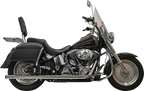 BASSANI XHAUST 2-into-2 True Dual Drag Pipe Exhaust System - Chrome - Twin Cam - Softail 1S98P