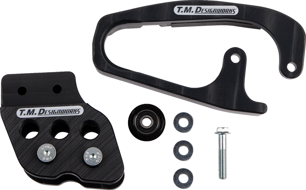T.M. DESIGNWORKS Chain Guide and Slider Kit - Chain Guide/Slider / TRX450 / Black 1231-1614