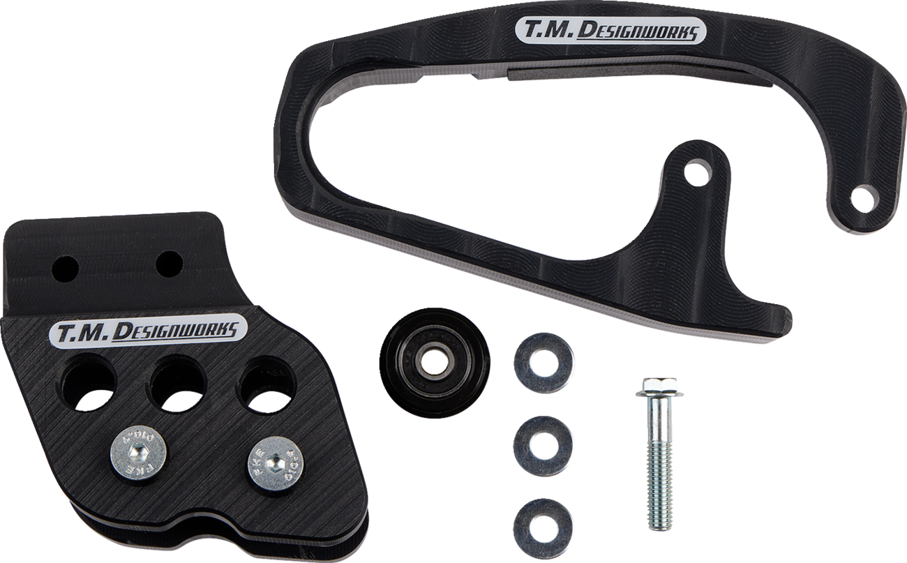 T.M. DESIGNWORKS Chain Guide and Slider Kit - Chain Guide/Slider / TRX450 / Black 1231-1614
