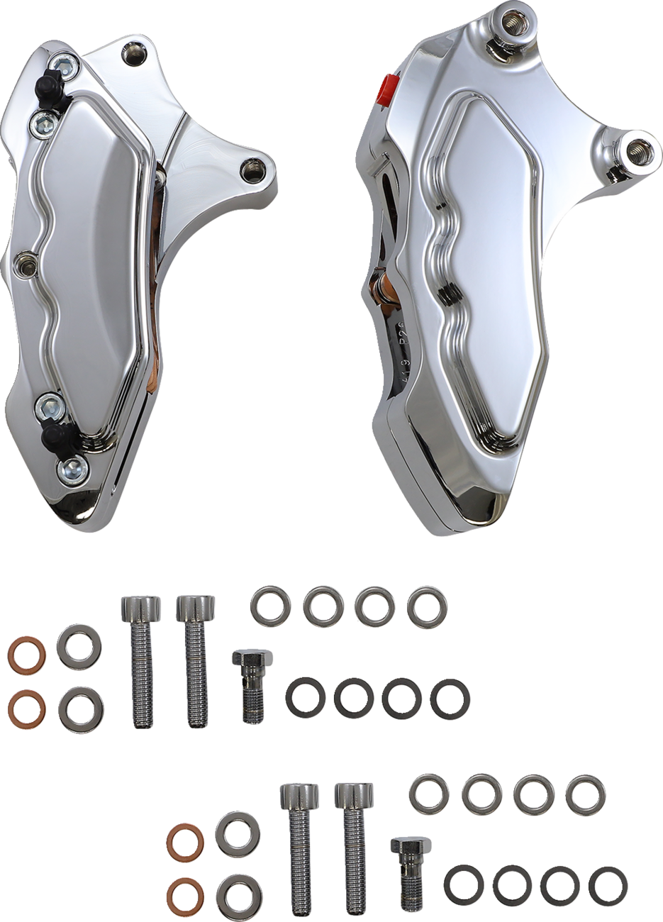 HAWG HALTERS 6-Piston Front Direct Bolt-On Brake Calipers for 13" Rotor