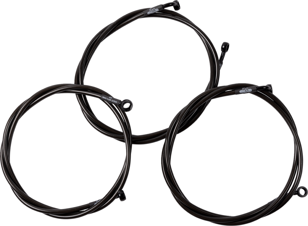 LA CHOPPERS Brake Line Kit - Brake Line / Midnight 1741-6508