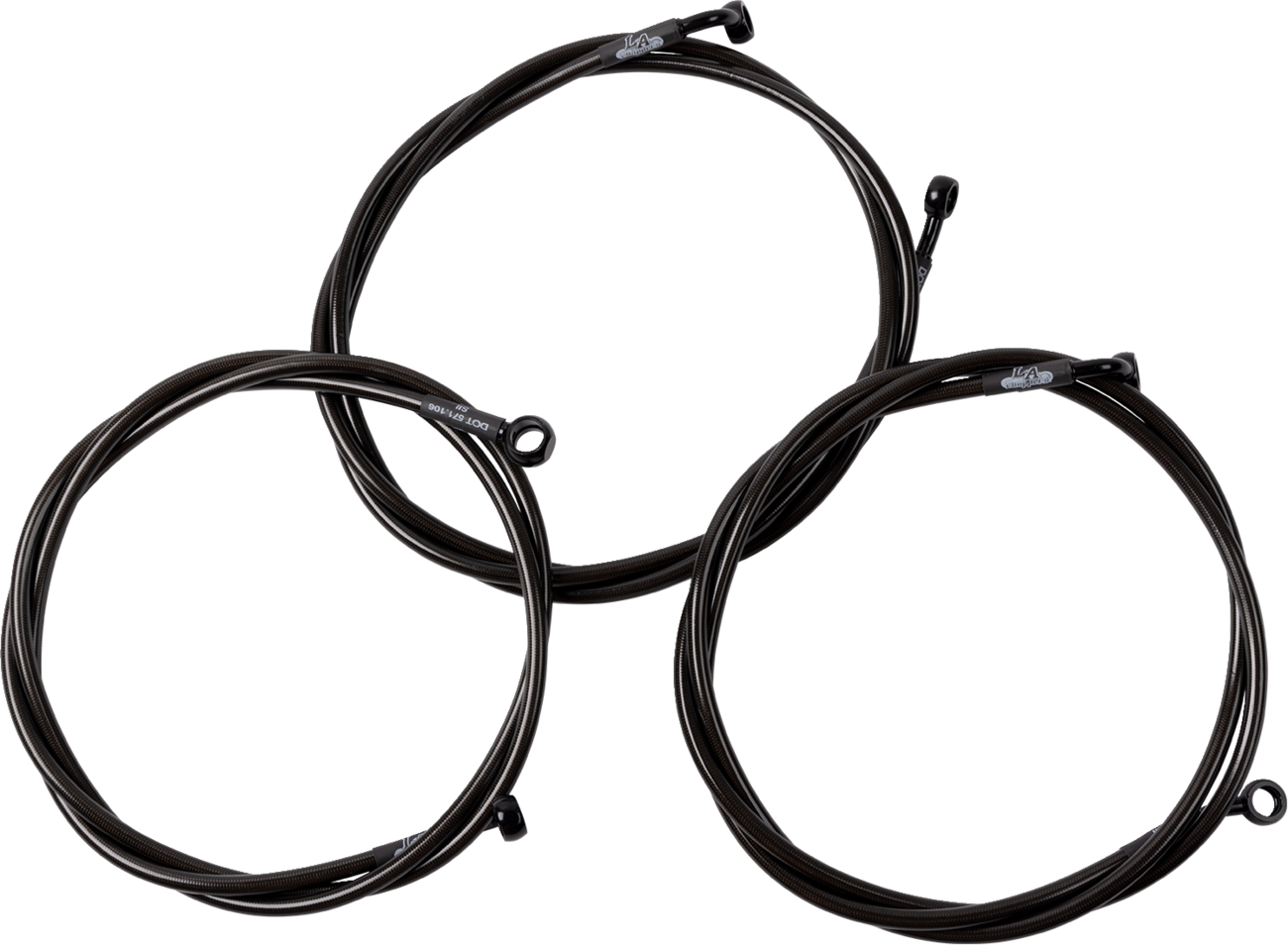 LA CHOPPERS Brake Line Kit - Brake Line / Midnight 1741-6508