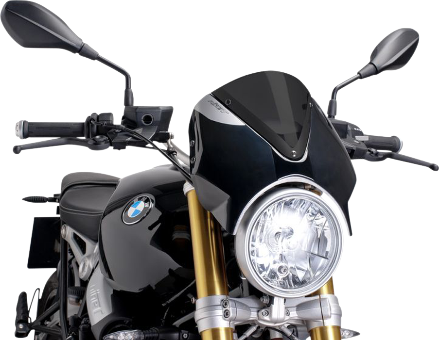 PUIG HI-TECH PARTS Retrovision Windshield - New Generation Windscreen / 11-3/4" / Dark Smoke / R9 2301-2470