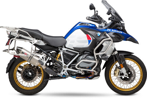 Yoshimura R1200GS/R1250GS 13-22 R-77 Stainless Slip-On Exhaust, w/ Stainless Muffler