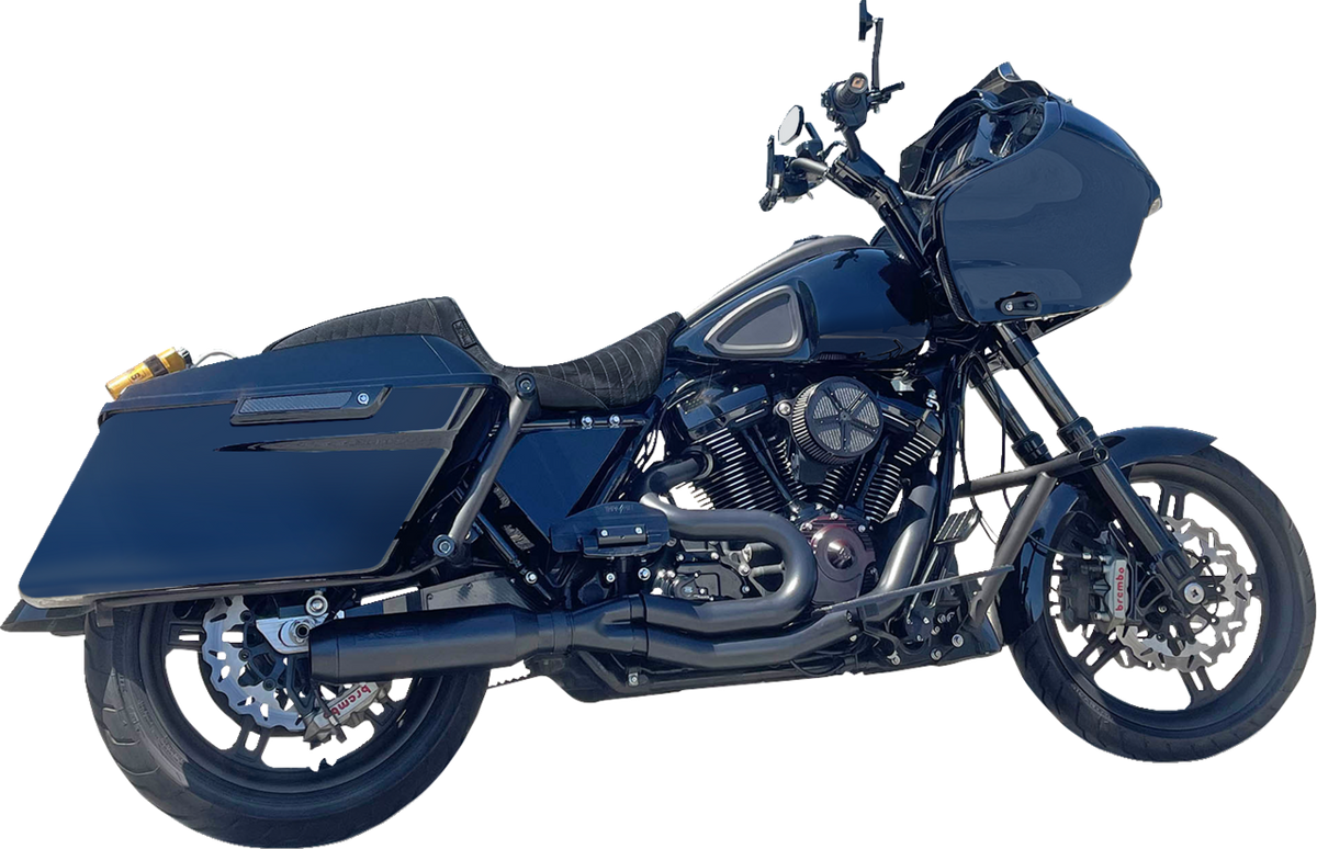 Bassani Xhaust 2-into-1 Mid-Length Super Bike Exhaust System - 4" Muffler - M8 Touring 1F98B