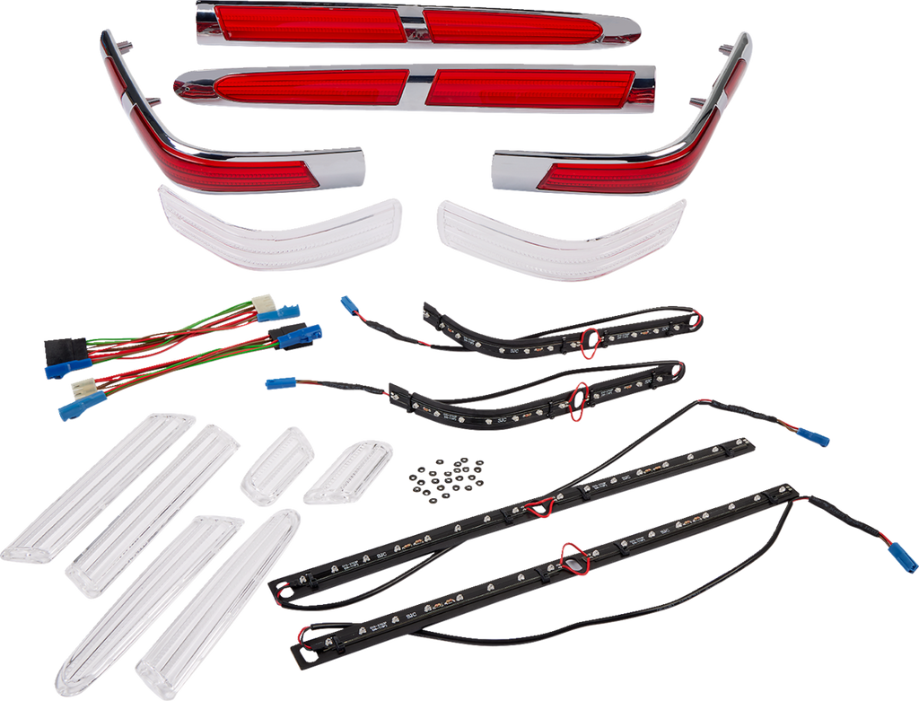 SHOW CHROME LED Trunk and Saddlebag Molding Insert Kit