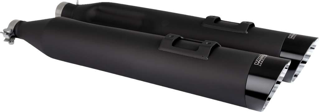 VANCE & HINES Razorback 450 Slip-On Mufflers - Black - M8 Bagger 47960