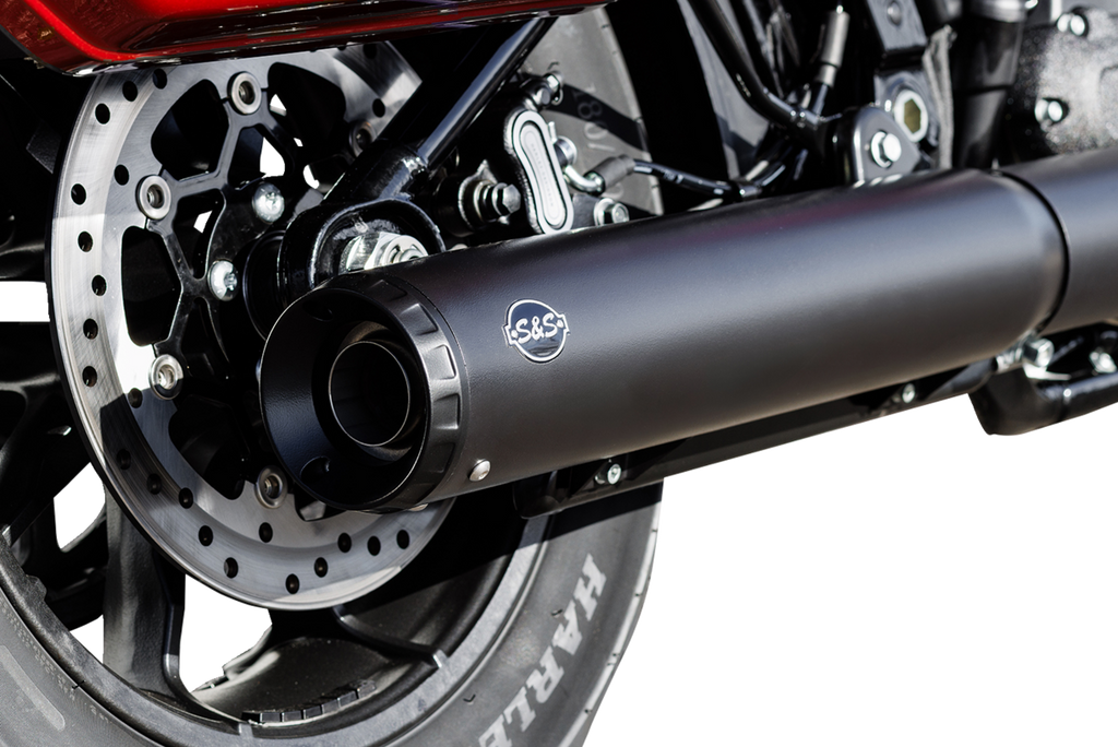 S&S CYCLE Grand National Slip-On Muffler - 50 State - 4" Black - M8 Softail 550-1159