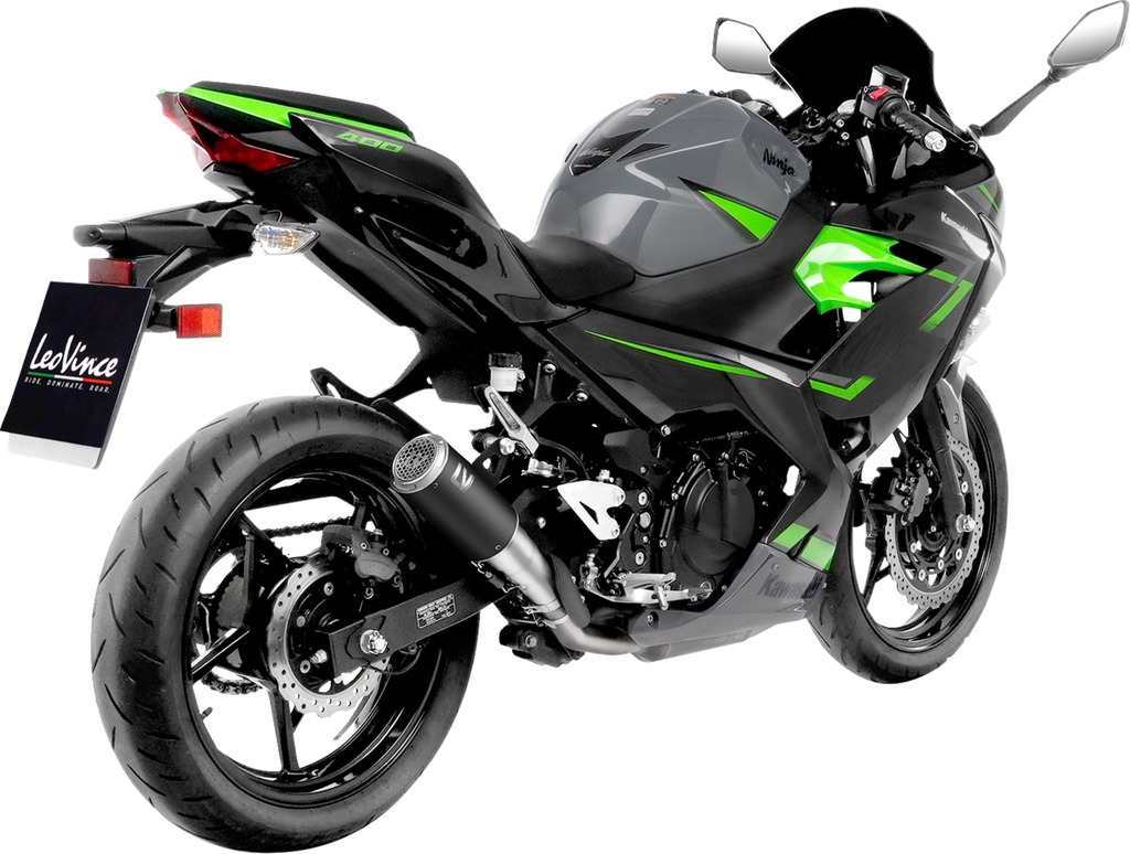 LEOVINCE LV Corsa S Black Edition Slip-On Muffler - Kawasaki Ninja 400/500 15400SBU