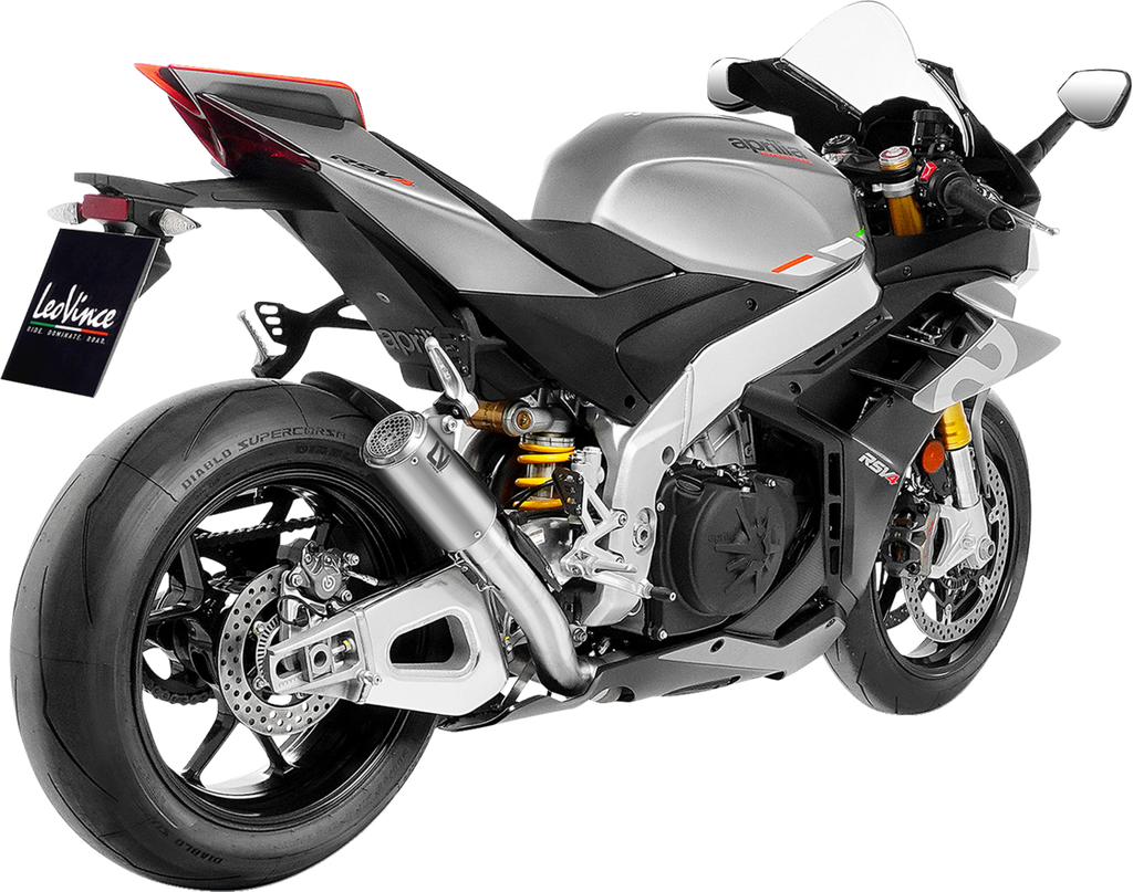 LEOVINCE LV Corsa S Slip-On Muffler - Titanium - Aprilia RSV4 Tuono V4 15401STU