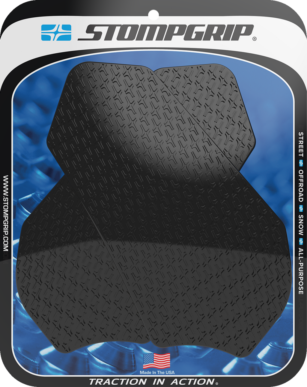 STOMPGRIP Tank Grips - Icon - Black - Suzuki - GS '11-'25 55-14-0057B