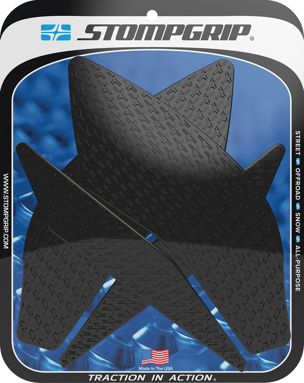 STOMPGRIP Tank Grips - Icon - Black - Yamaha - YZF '15-'25 55-14-0099B