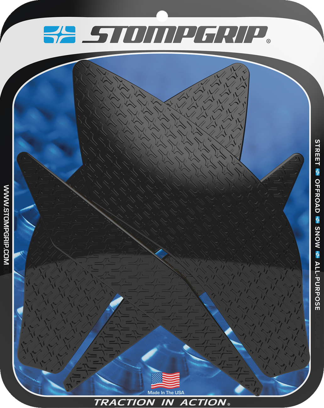 STOMPGRIP Tank Grips - Icon - Black - Yamaha - YZF '15-'25 55-14-0099B