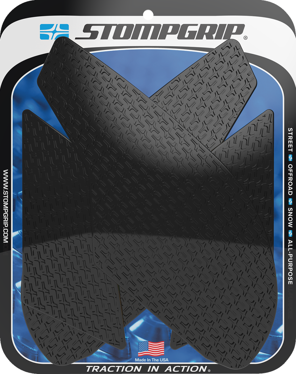 STOMPGRIP Tank Grips - Icon - Black - Suzuki - SV '16-'25 55-14-0136B