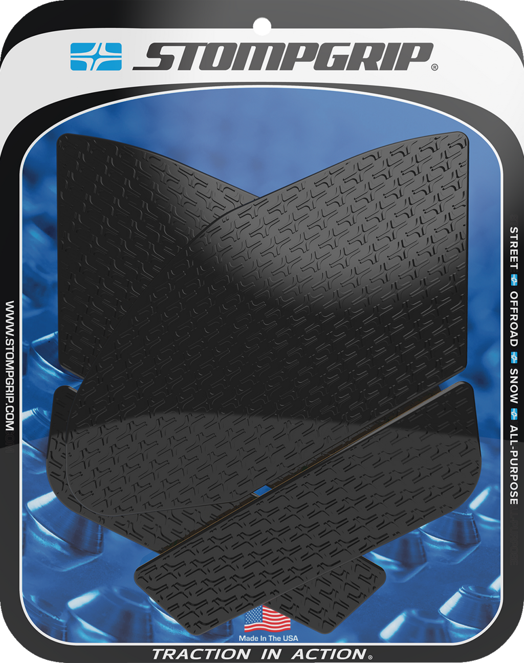 STOMPGRIP Tank Grips - Icon - Black - Suzuki - GS '17-'25 55-14-0143B