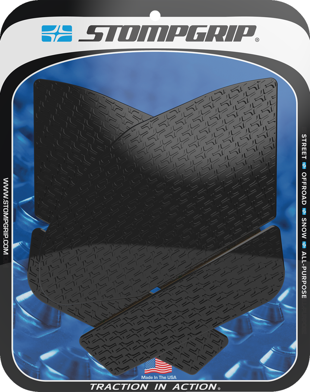 STOMPGRIP Tank Grips - Icon - Black - Suzuki - GS '17-'25 55-14-0143B
