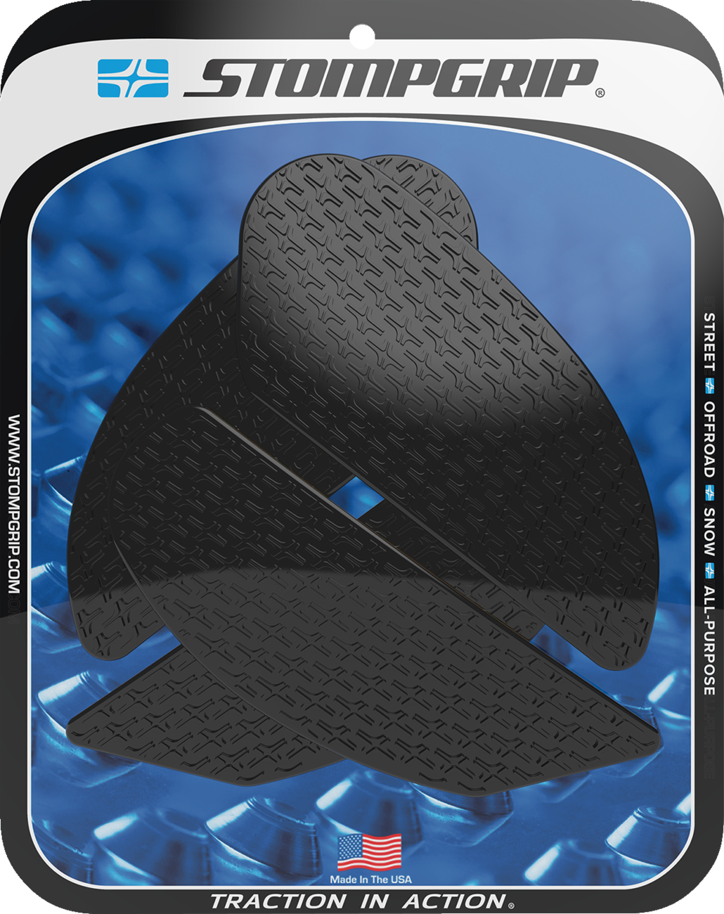STOMPGRIP Tank Grips - Icon - Black - Kawasaki - Ninja '18-'25 55-14-0150B