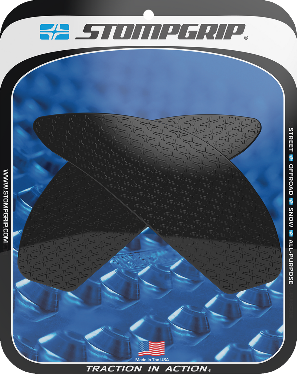 STOMPGRIP Tank Grips - Icon - Black - Suzuki - GS '18-'25 55-14-0152B