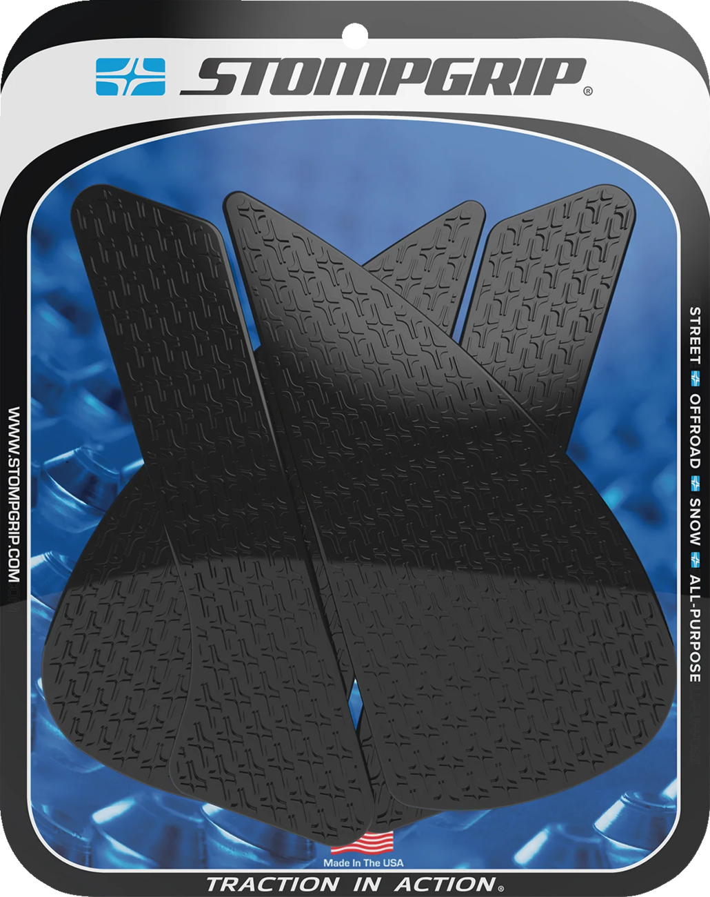 STOMPGRIP Tank Grips - Icon - Black - Honda - CBR '21-'25 55-14-0177B