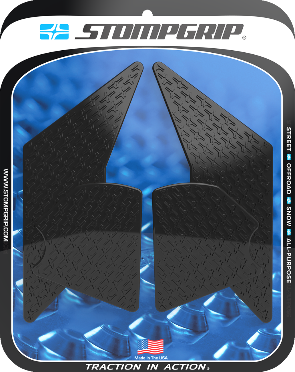 STOMPGRIP Tank Grips - Icon - Black - Yamaha - Tenere '21-'25 55-14-0196B