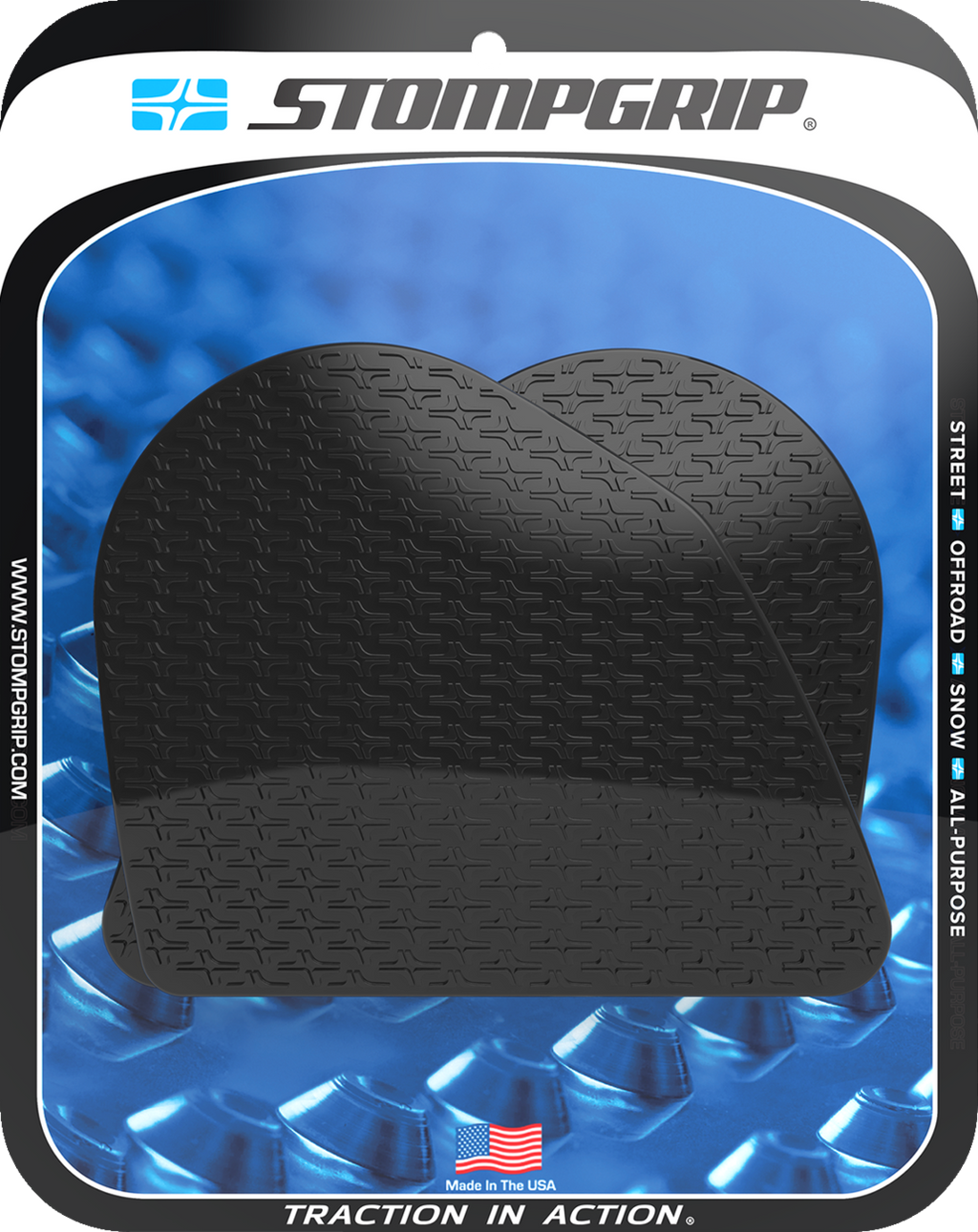 STOMPGRIP Tank Grips - Icon - Black - Ducati - DesertX '22-'25 55-14-0198B
