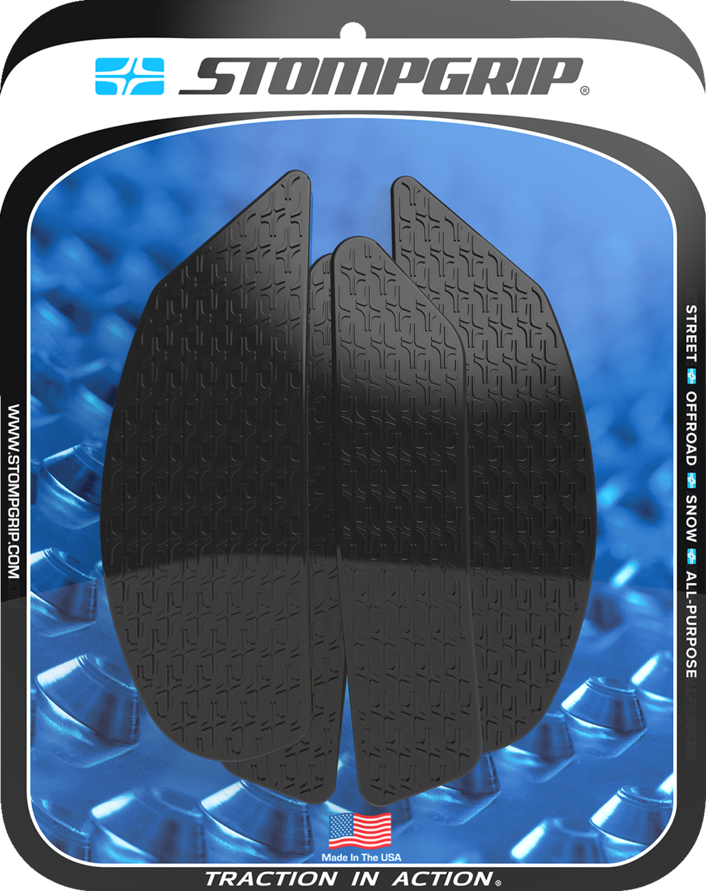 STOMPGRIP Tank Grips - Icon - Black - Yamaha - MT '22-'25 55-14-0203B