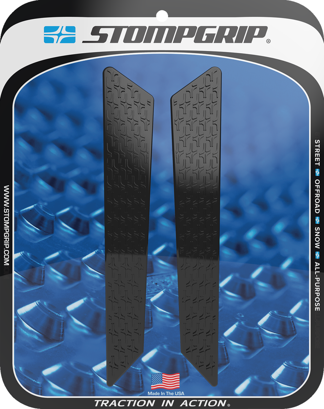 STOMPGRIP Tank Grips - Icon - Black - Triumph - Tiger '22-'25 55-14-0208B