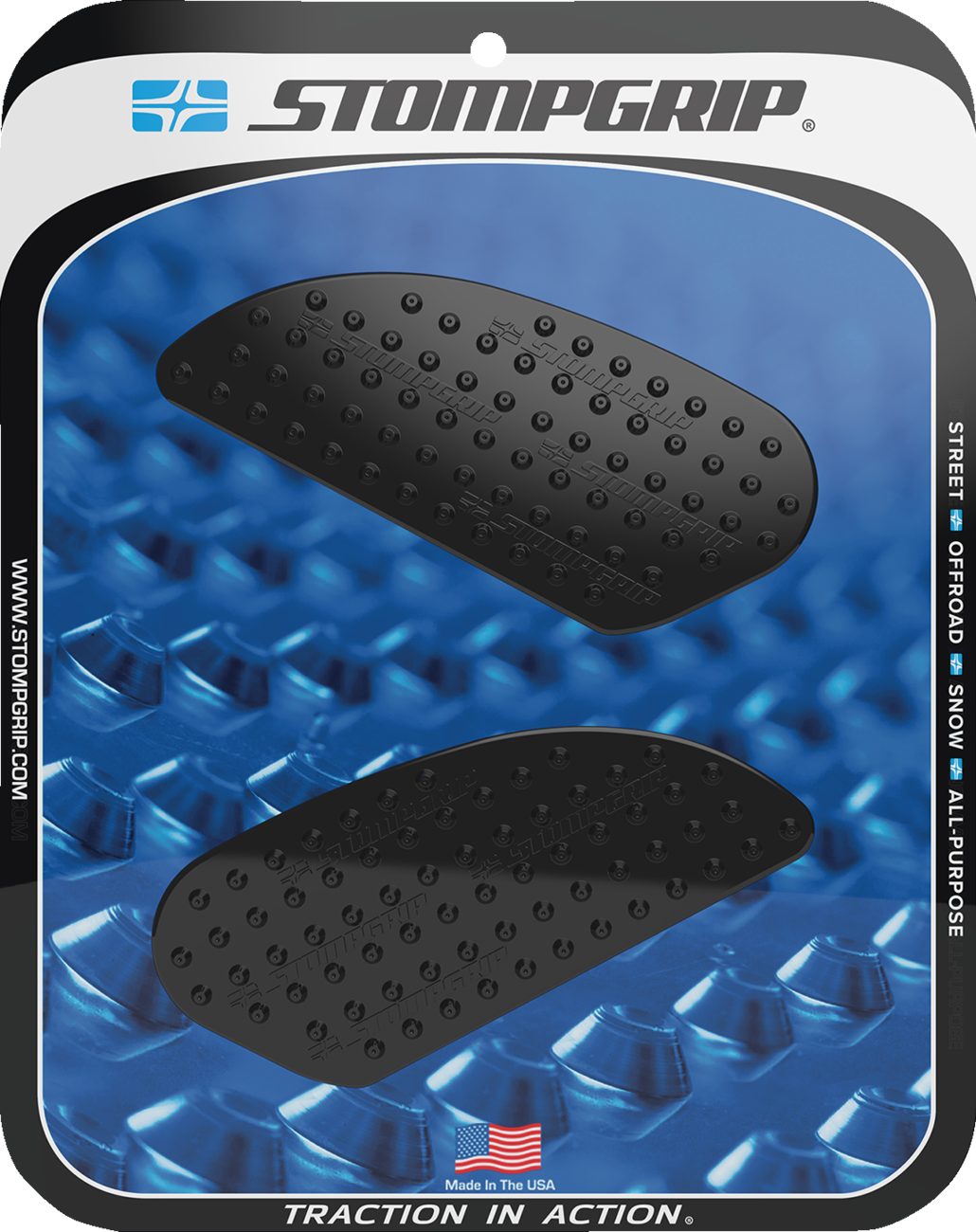 STOMPGRIP Tank Grips - Volcano - Sprint - Black - Universal 50-10-0007B