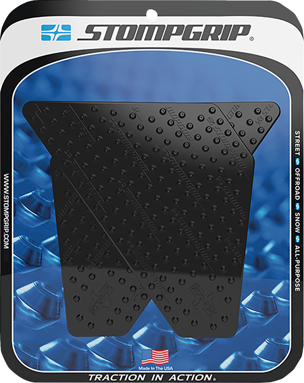 STOMPGRIP Tank Grips - Volcano - Black - Suzuki - DR '07-'25 55-10-0060-4B