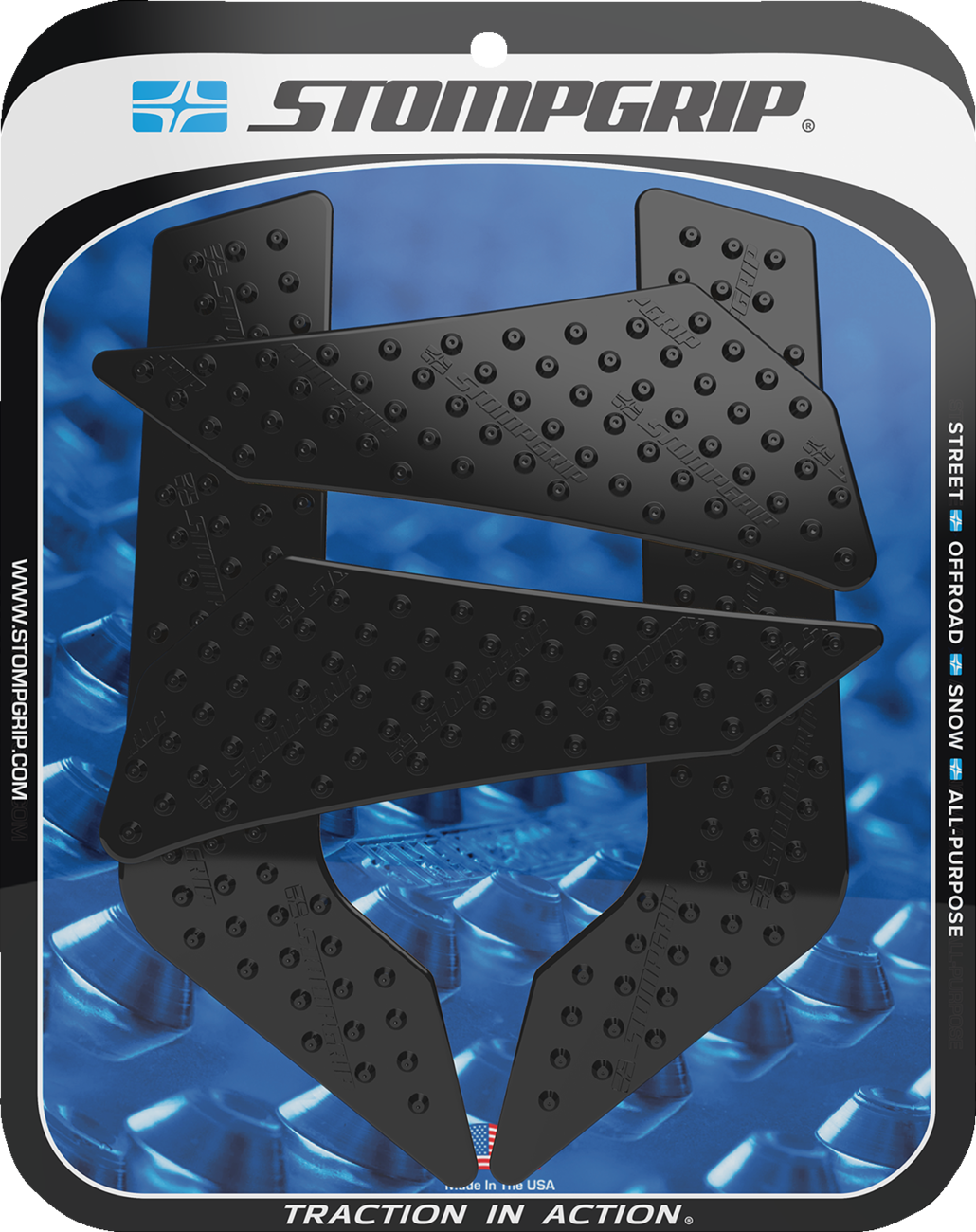 STOMPGRIP Tank Grips - Volcano - Black - Yamaha - XT '08-'25 55-10-0126B