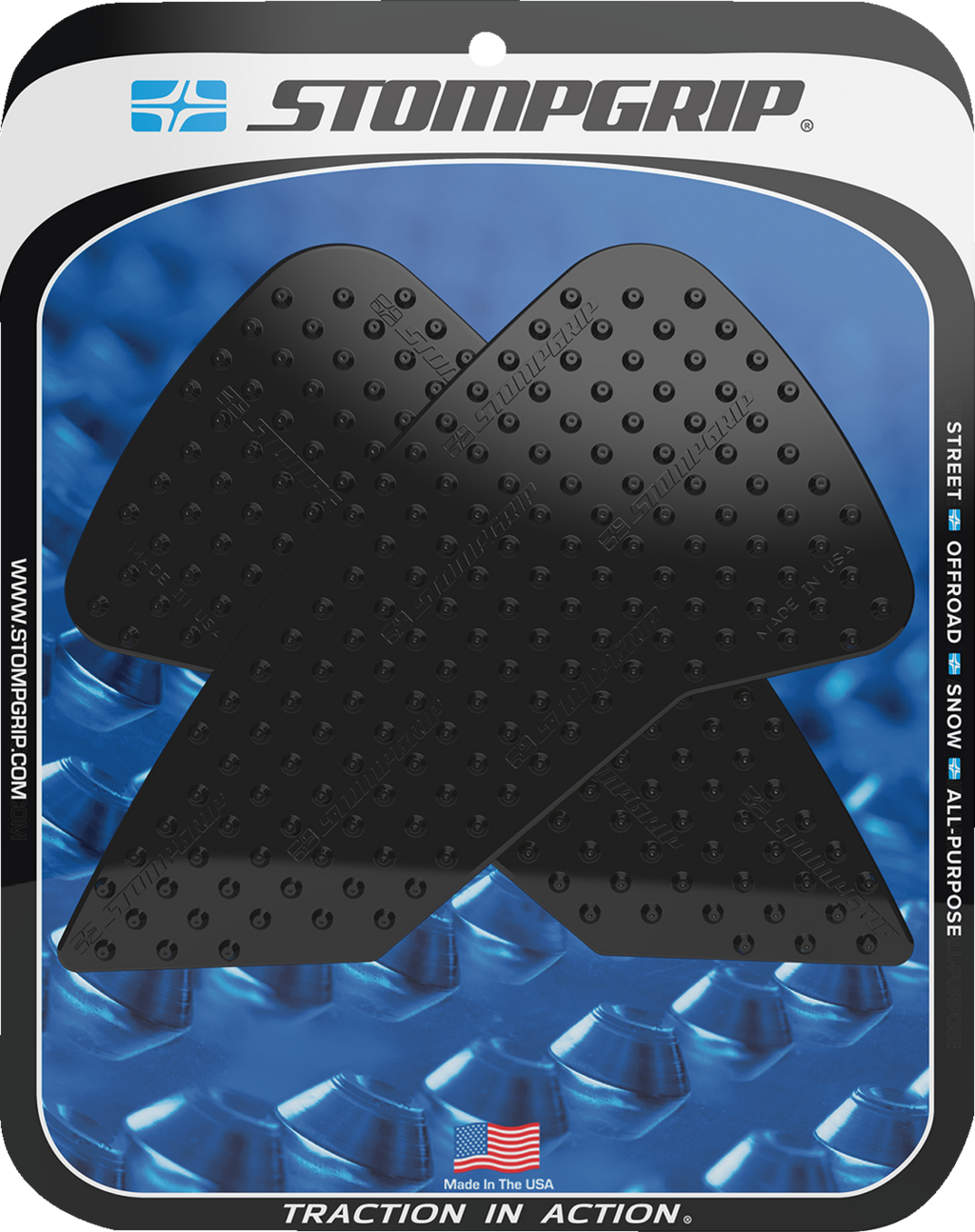 STOMPGRIP Tank Grips - Volcano - Black - Honda - CRF '21-'25 55-10-0189B