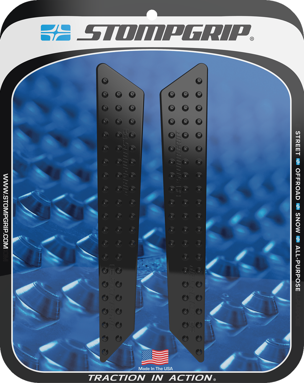 STOMPGRIP Tank Grips - Volcano - Black - Triumph - Tiger '22-'25 55-10-0208B