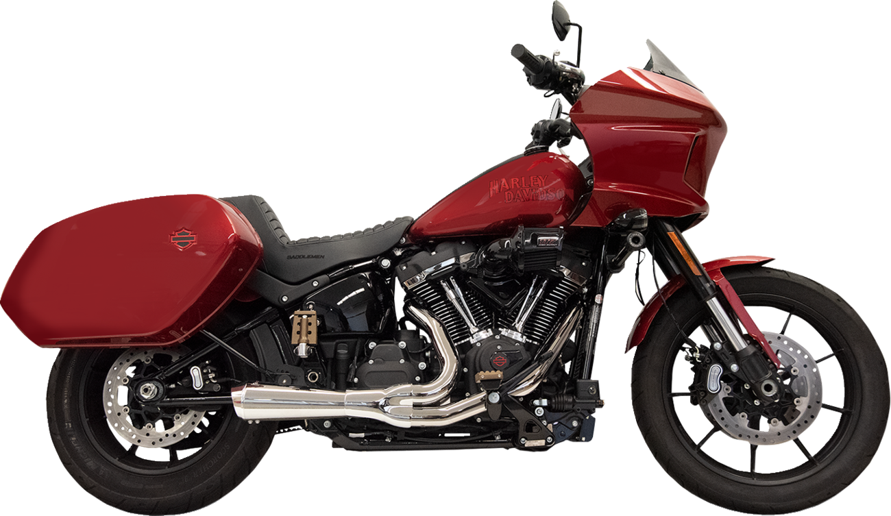 BASSANI XHAUST 2-into-1 Ripper Exhaust System with Megaphone Muffler - Short - Chrome - M8 Softail 1S79