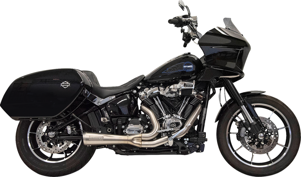 BASSANI XHAUST 2-into-1 Ripper Exhaust System with Megaphone Muffler - Short - Stainless - M8 Softail 1S79SS