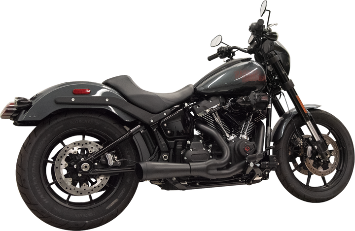 BASSANI XHAUST 2-into-1 Ripper Exhaust System with Megaphone Muffler - Short - Black - 49-State - M8 Softail 1S75RBE