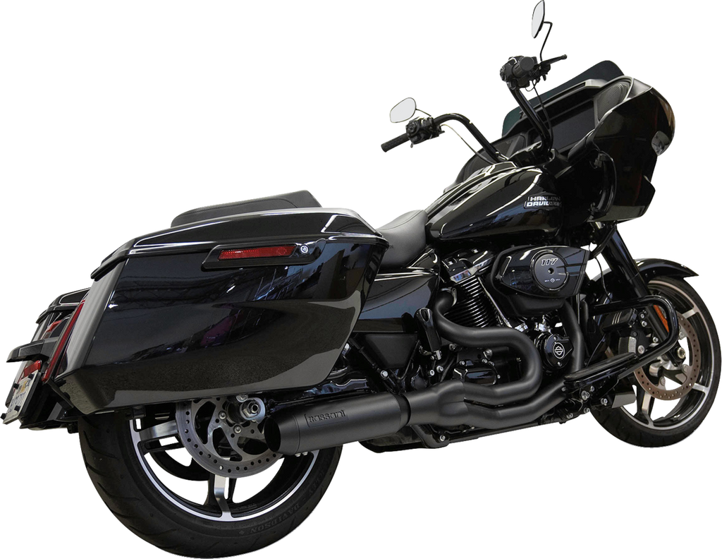 2-into-1 Mid-Length Super Bike Exhaust System - 4" Muffler - M8 Touring