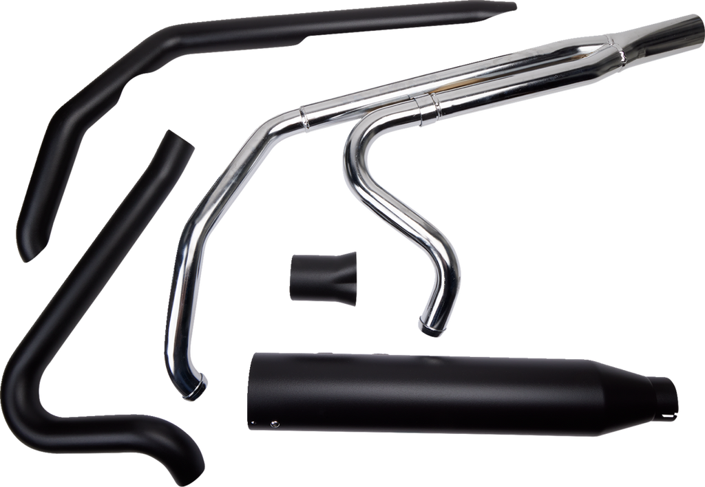 KHROME WERKS 2-into-1 Outlaw-SR Exhaust System - Black - Without End Cap - Twin Cam Touring 200785-SR