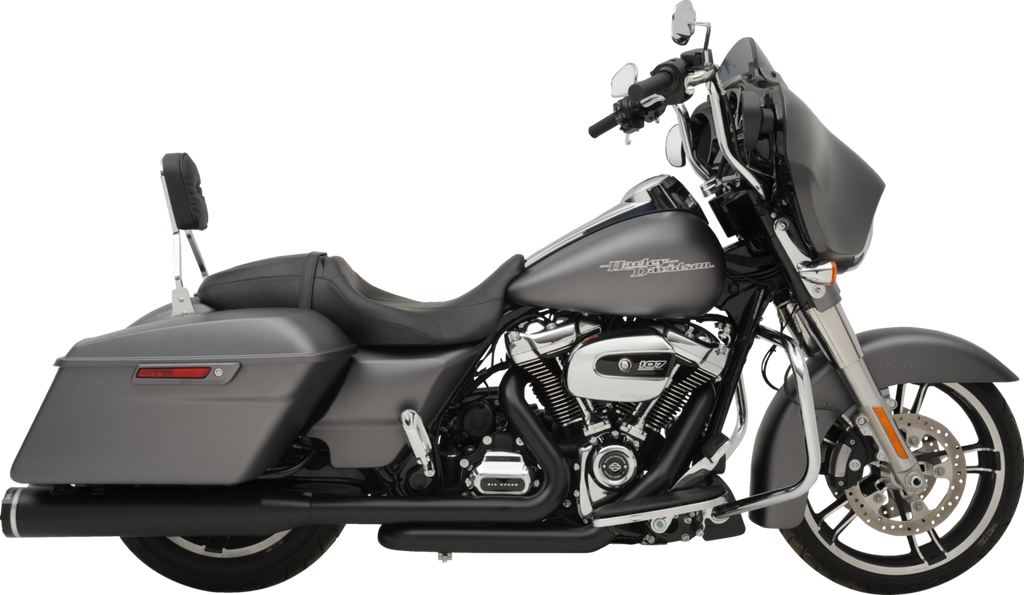 KHROME WERKS 2-into-1-into-2 Dominator-SR Exhaust System - Black - Without End Caps - M8 Touring 200810A-SR