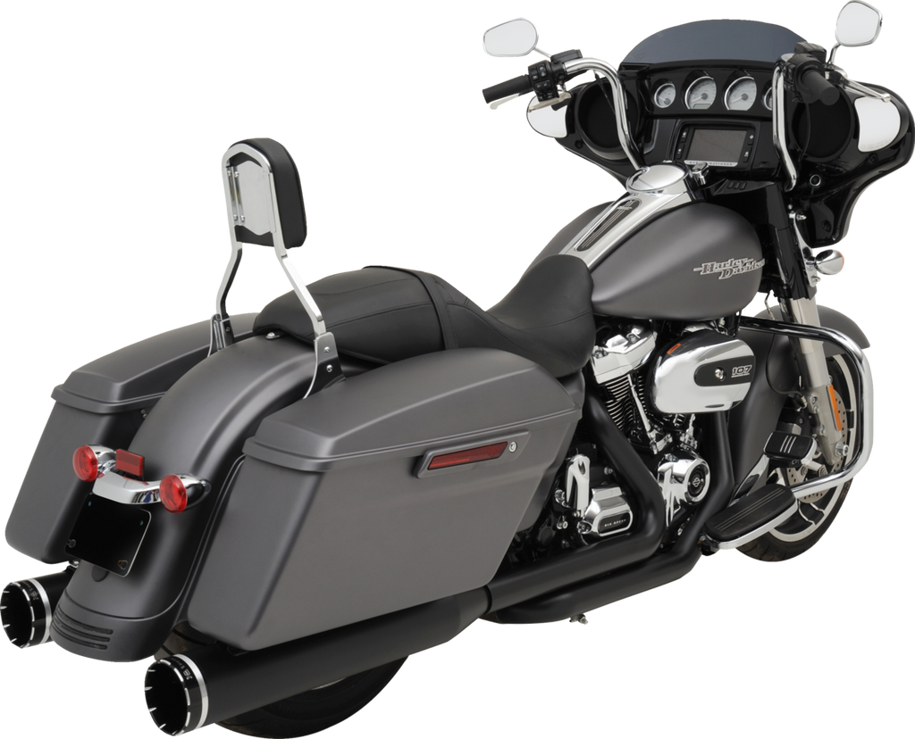 KHROME WERKS 2-into-1-into-2 Dominator-SR Exhaust System - Black - Without End Caps - M8 Touring 200810A-SR
