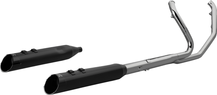 KHROME WERKS 2-into-2 Icon-SR Exhaust System - Black - Without End Caps - M8 Touring 200103-SR