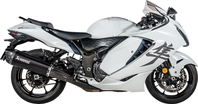 AKRAPOVIC Slip-On Line Mufflers - Titanium Black - Suzuki GSX-1300R Hayabusa S-S13SO4-HRAATBL/1 - Suzuki GSX1300R Hayabusa 2021-2026