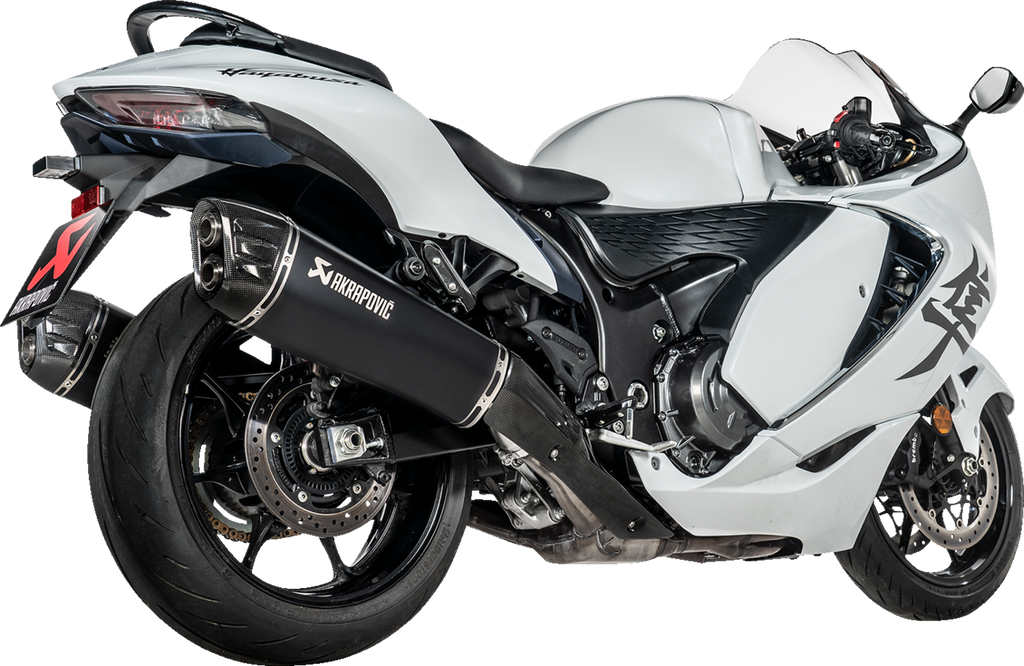 AKRAPOVIC Slip-On Line Mufflers - Titanium Black - Suzuki GSX-1300R Hayabusa S-S13SO4-HRAATBL/1