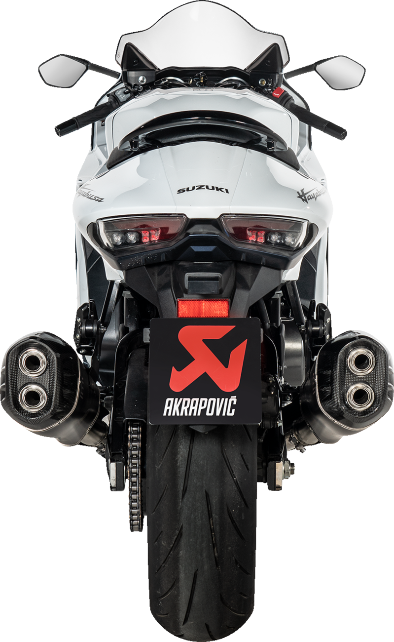 AKRAPOVIC Slip-On Line Mufflers - Titanium Black - Suzuki GSX-1300R Hayabusa S-S13SO4-HRAATBL/1 - Suzuki GSX1300R Hayabusa 2021-2026
