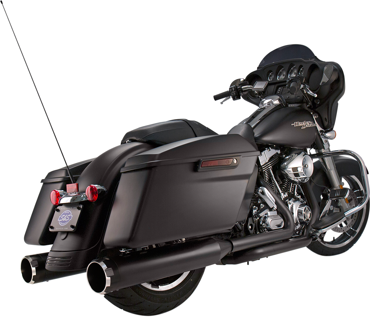 S&S CYCLE 4-1/2" MK45 Performance Mufflers - Black with Black Thruster 550-0621