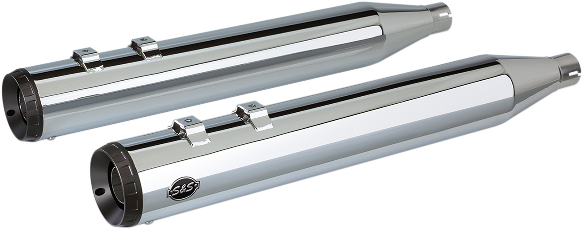 S&S CYCLE Grand National Slip-On Mufflers - Chrome - FLT '95-'16 550-0689